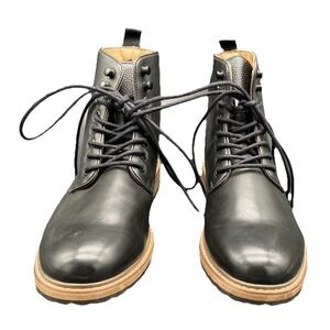 GAP Black/Brown Men's 8  Leather Ankle Boots | Casual & Business Ready